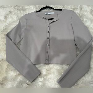Zara cropped blouse